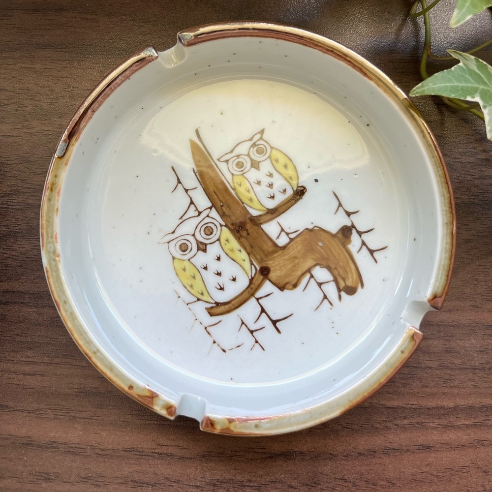 Otagiri Original Vintage Ceramic Owl Ashtray